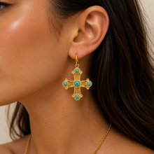 Load image into Gallery viewer, Capri Cross Earrings