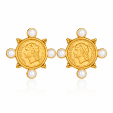 Load image into Gallery viewer, The Athena Coin Studs